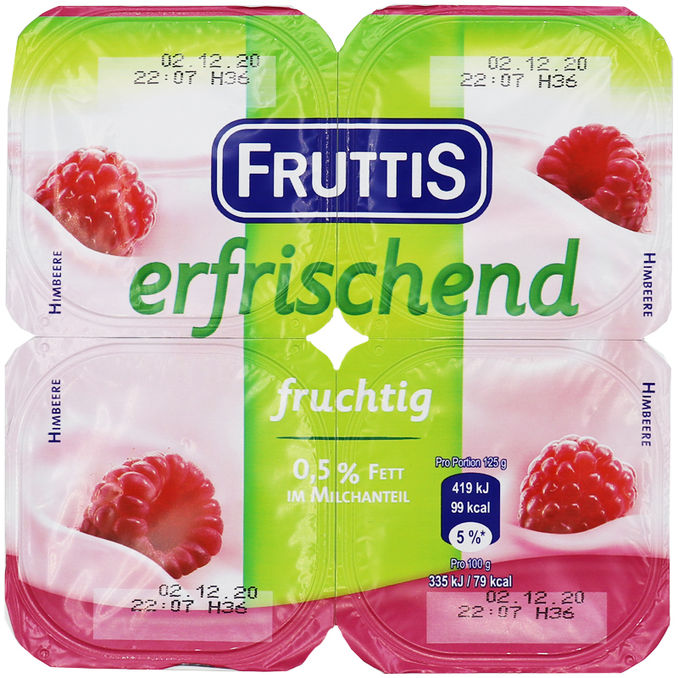 Fruttis Himbeere, 4x 125g von Fruttis | Motatos